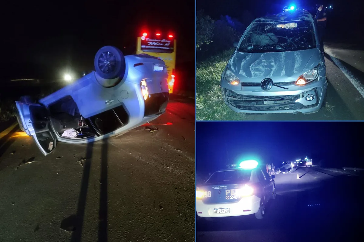 vuelco ruta 14 - Concordia . Diario El Enfoque