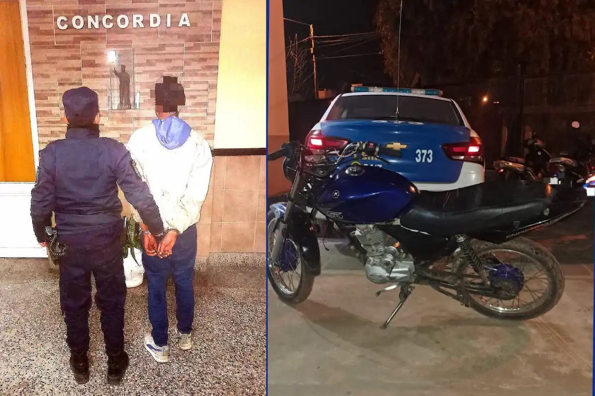 Detuvieron a un joven que violó una restricción y tenía una moto robada - Concordia - Diario El Enfoque