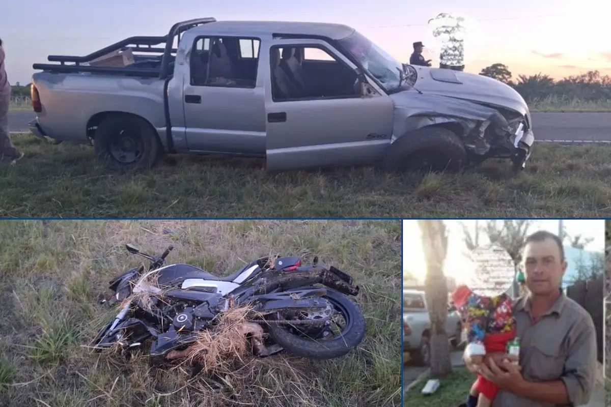 choque moto-camioneta