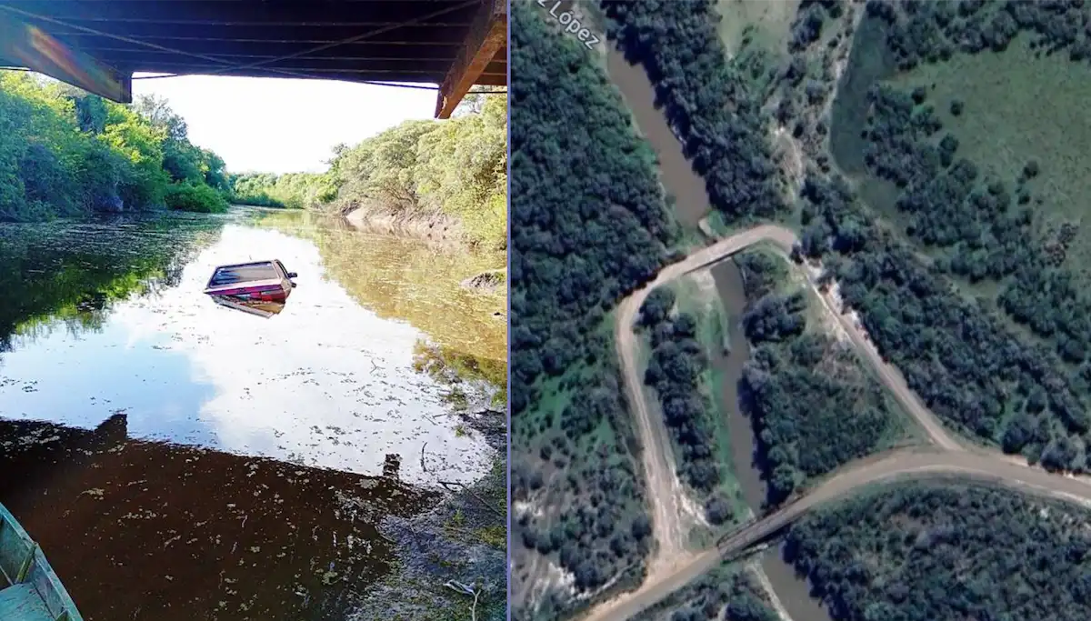 auto en el arroyo diego lopez-federal