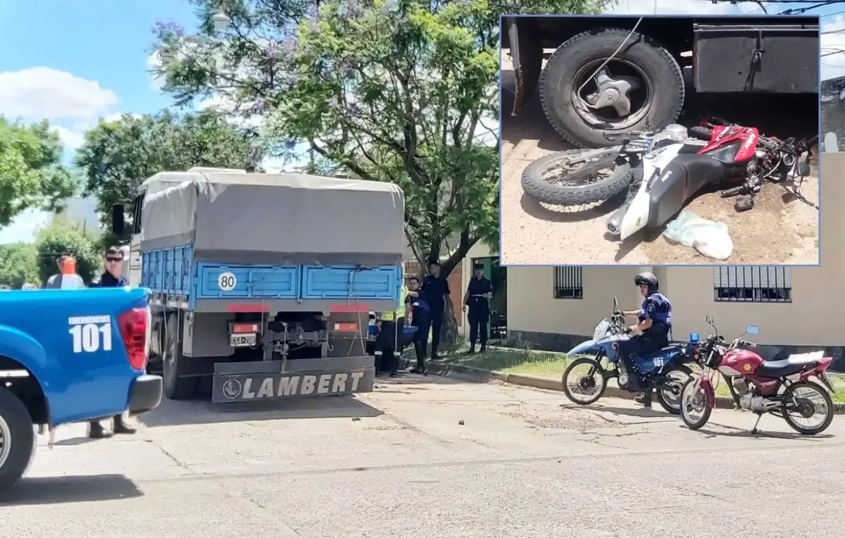 Villaguay una joven sufrió lesiones tras un choque entre un camión y una moto - Diario El Enfoque