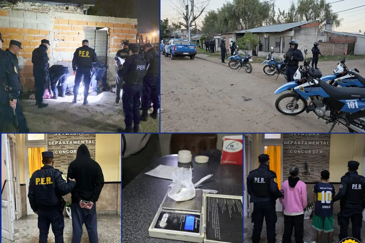Allanamientos por balacera derivaron en cinco detenidos por drogas en Concordia - Diario El Enfoque