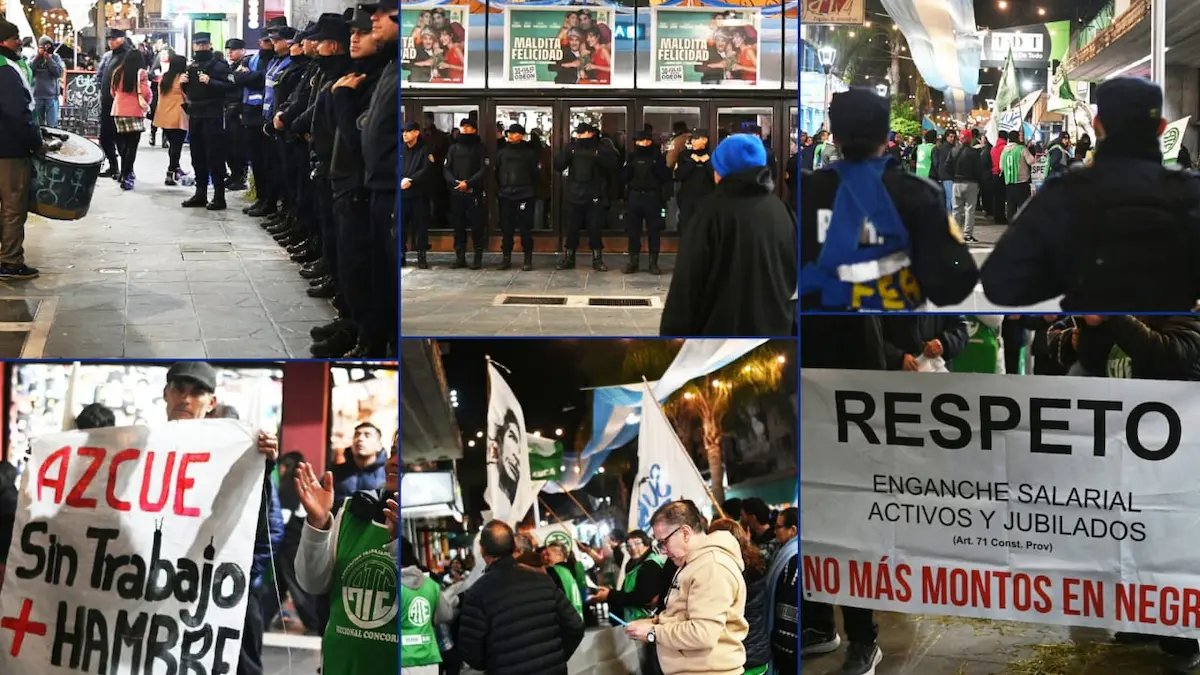 Protesta contra Azcué en el Teatro Odeón por los despidos municipales - Diario El Enfoque Concordia