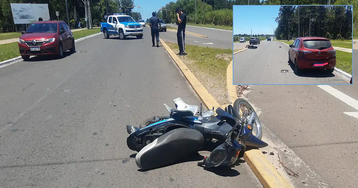 Una motociclista resultó lesionada tras un choque en Monseñor Rosch y Castelli - Concordia - Diario El Enfoque