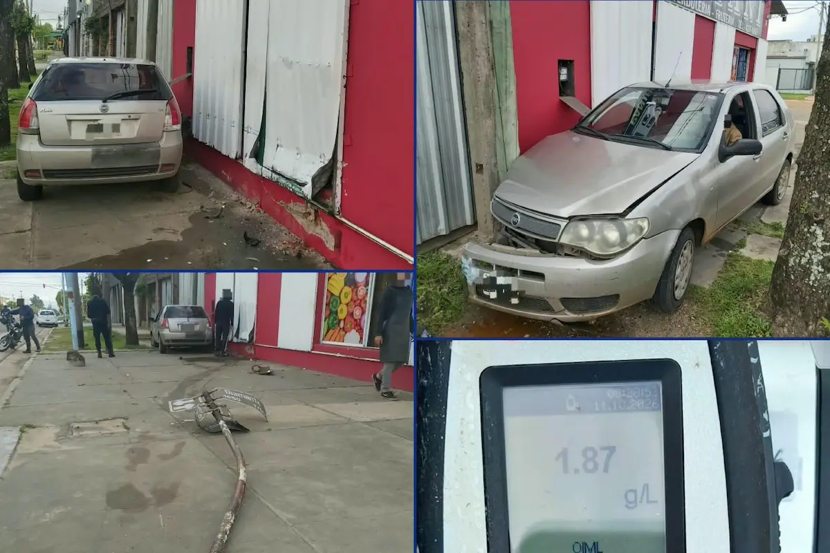 Siniestro vial por alcoholemia - Concordia - Diario El Enfoque
