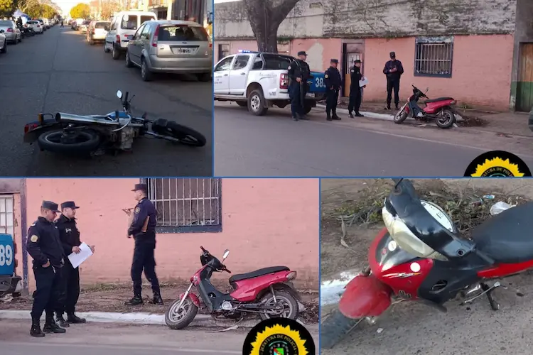 accidente y secuesto moto