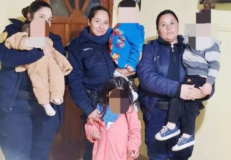 menores rescatados en Concordia