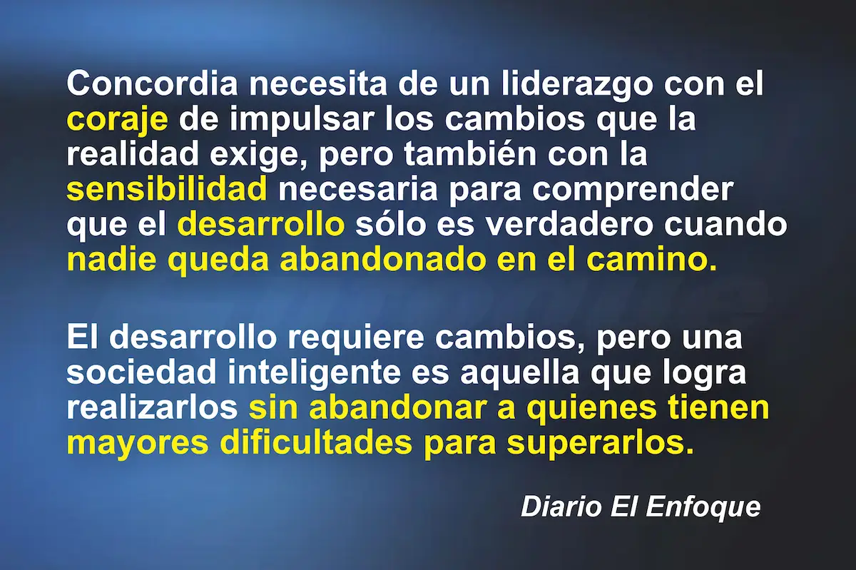 alt=Editorial de Diario El Enfoque sobre desarrollo, liderazgo político y acompañamiento social en Concordia