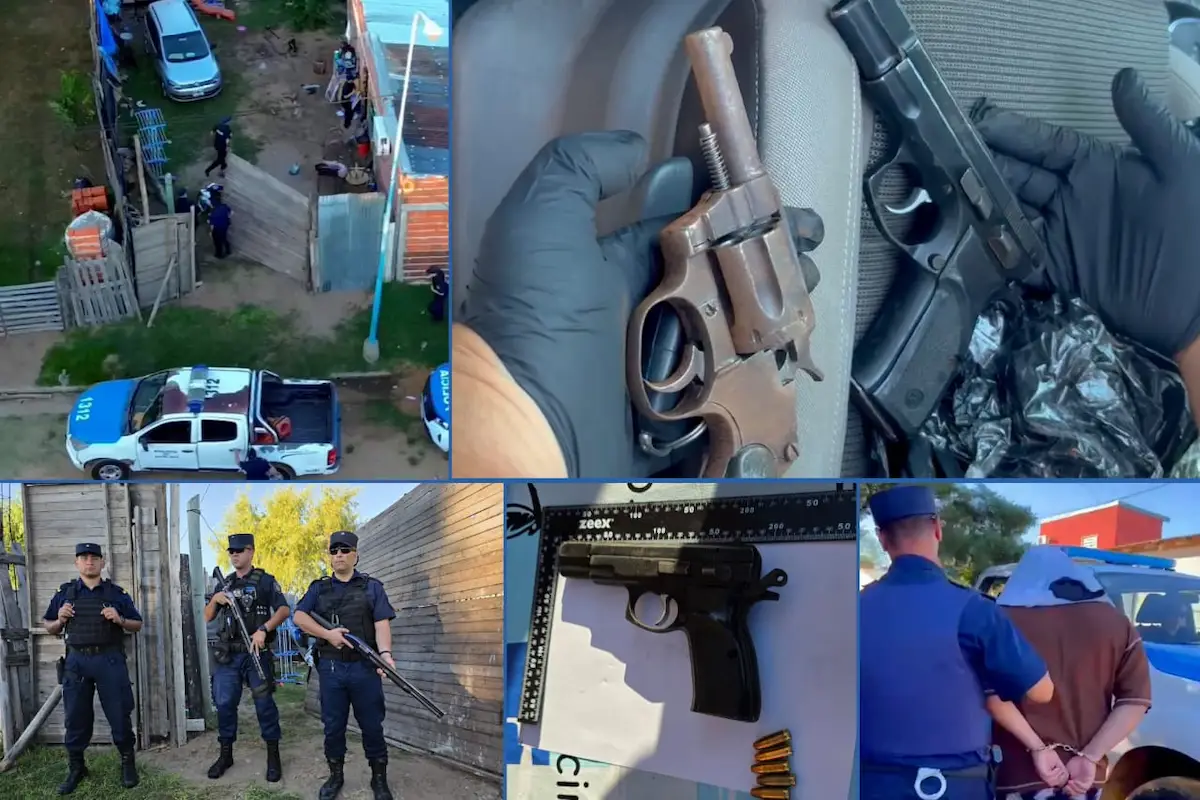 Allanamientos en Los Pájaros armas, droga y detenidos - diario el enfoque concordia