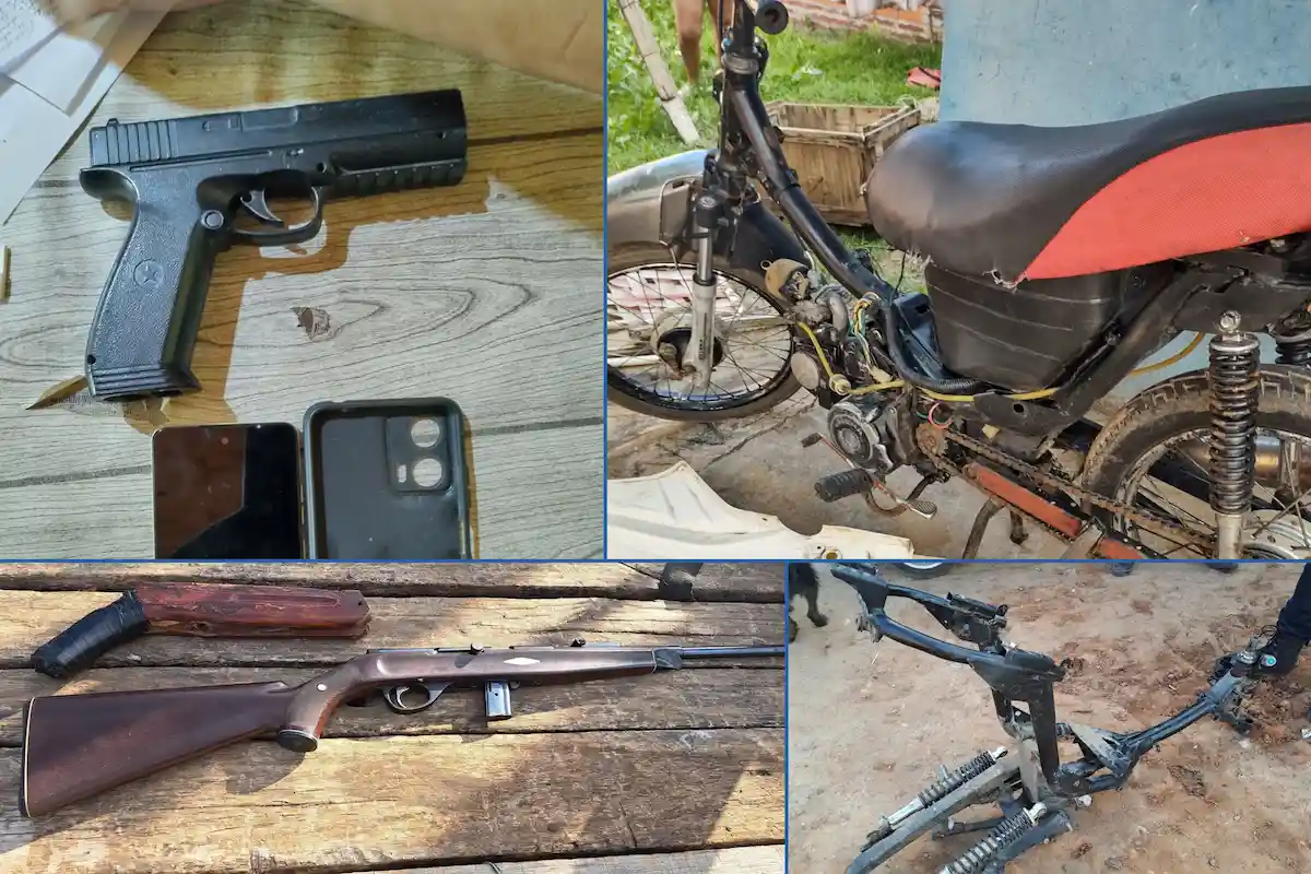 Armas de fuego, motocicletas y teléfonos celulares secuestrados durante los allanamientos en Concordia, publicación de Diario El Enfoque
