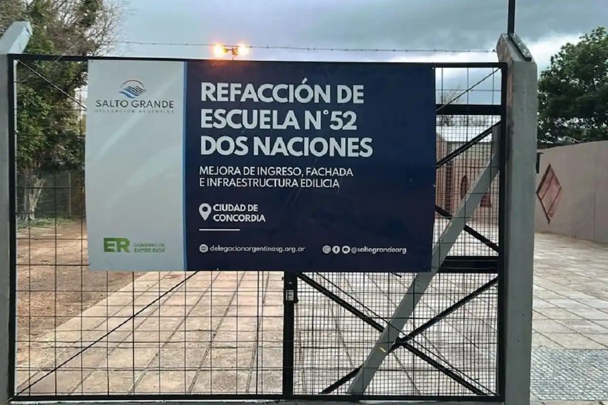 CTM culminó la obra de refacción de la Escuela Nº 52 Dos Naciones - diario el enfoque concordia