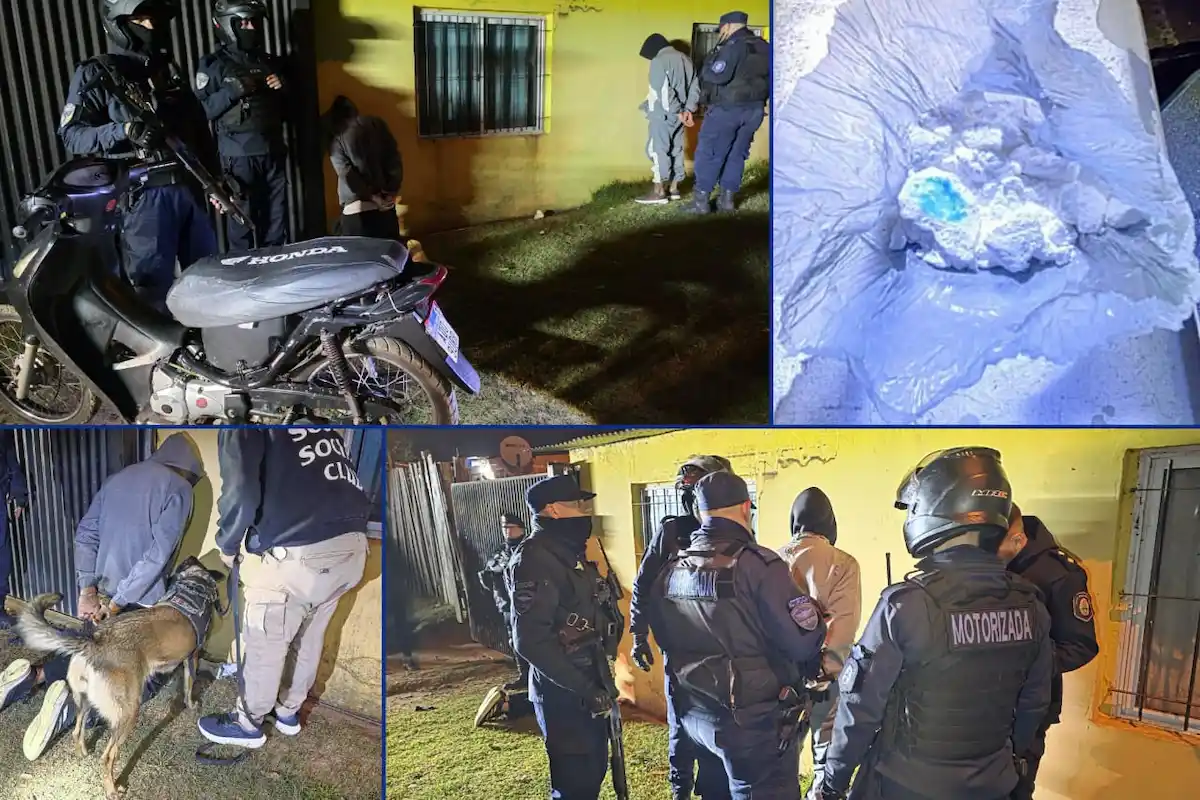 Interceptaron a dos jóvenes y hallaron una moto robada y cocaína - Concordia - Diario El Enfoque