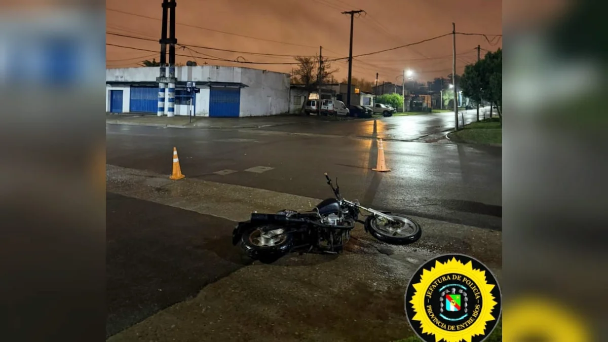 Chocó una moto, huyó del lugar y terminó aprehendido - Concordia - Diario El Enfoque