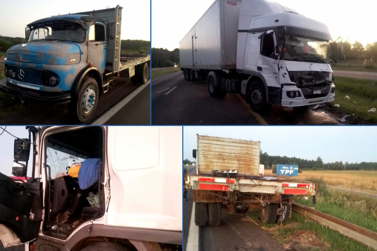 Choque de camiones en Autovía 14 un herido - Diario El Enfoque Concordia