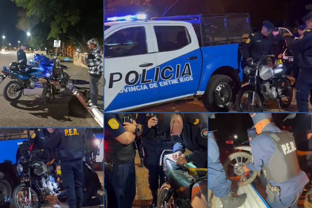 Operativo en Costanera Concordia retienen motos y un auto - Diario El Enfoque