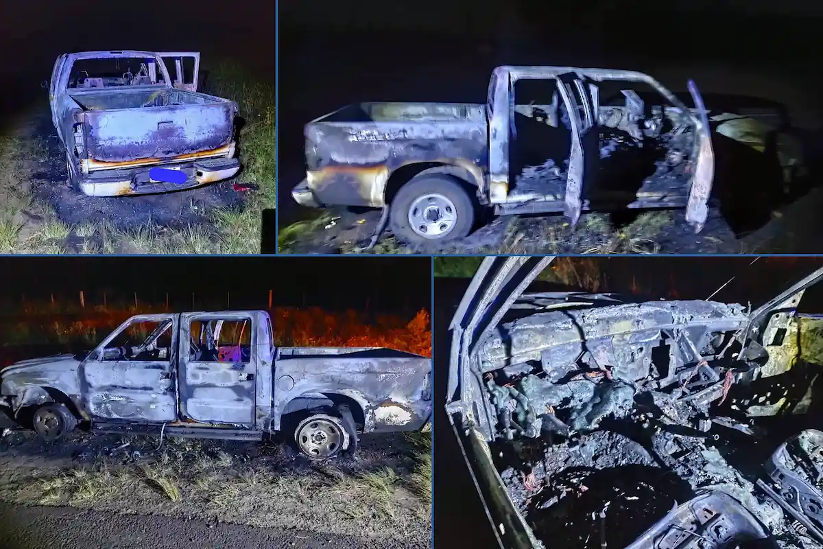 Una camioneta quedó en destrucción total tras un incendio en la ruta 22 - Concordia - Diario El Enfoque