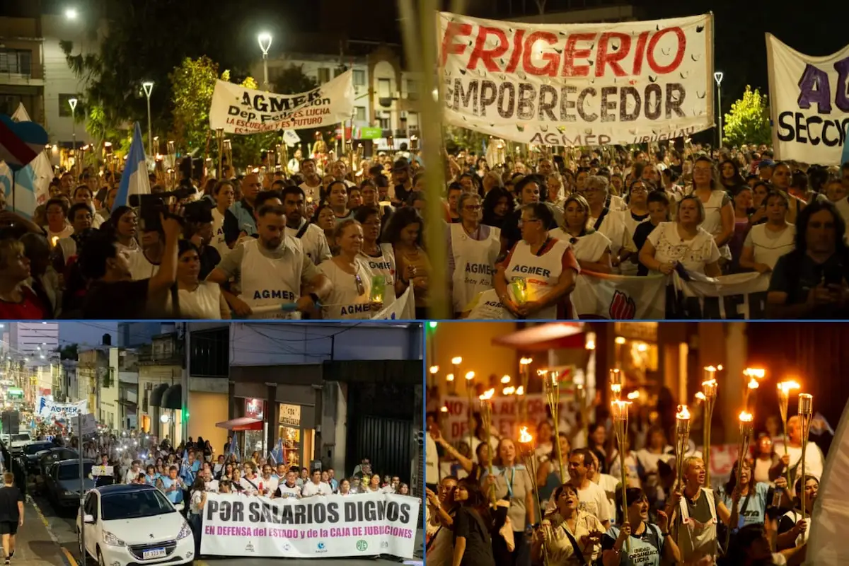 marcha docente en parana - diario el enfoque concordia