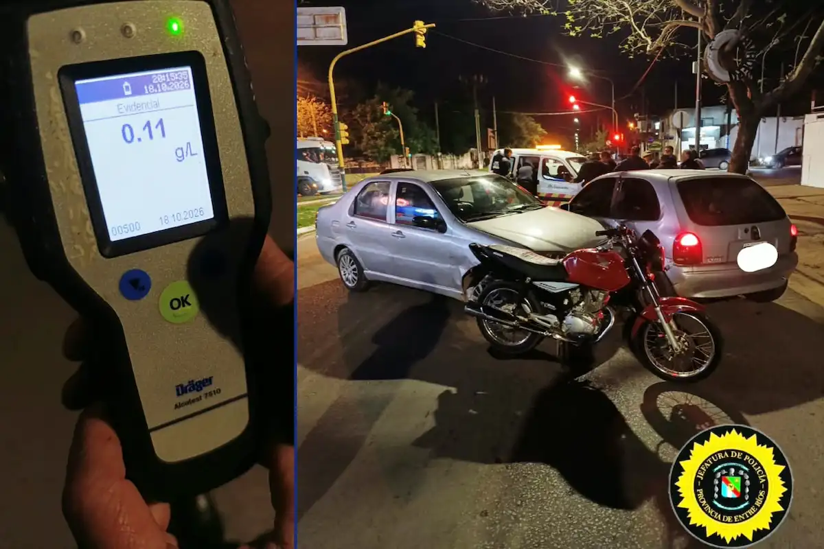 Accidente de transito en Concordia - Diario El Enfoque