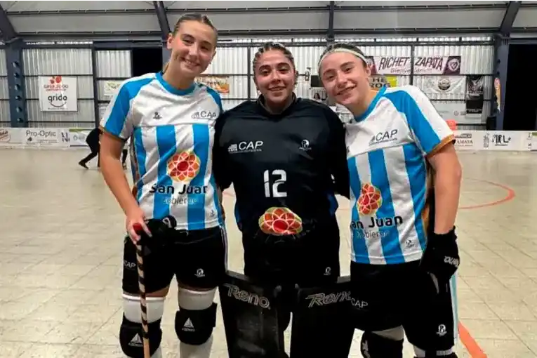 Angelina Corvetto, Emilia Carrivale Demartini y Sofía Broggi, Selección Argentina U19 de hockey sobre patines - Diario El Enfoque