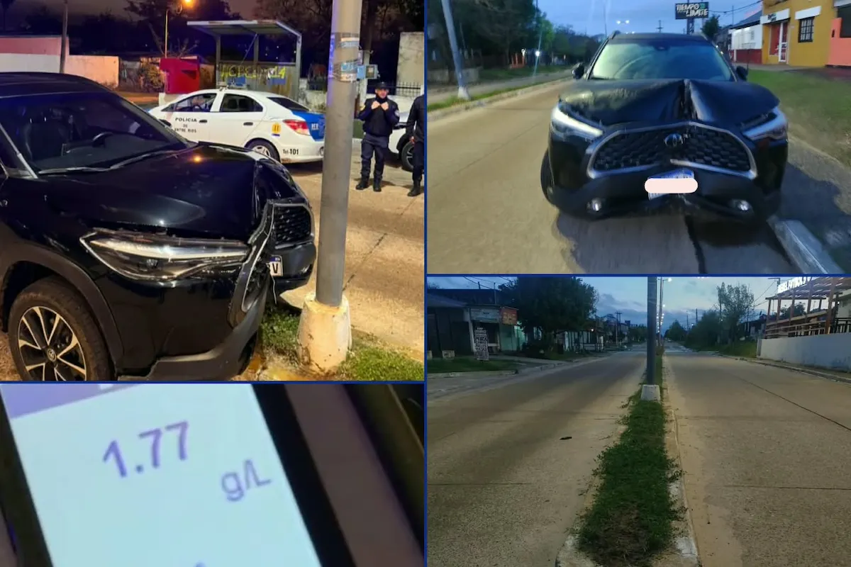 Accidente - alcoholemia - Concordia - Diario El Enfoque