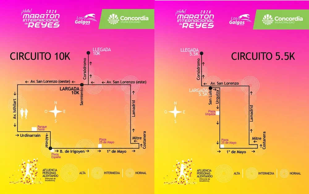 Maratón de Reyes - Recorrido -Diario el Enfoque Concordia