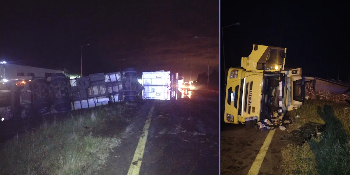 Colonia Yeruá volcó un camión y el chofer escapó antes de que llegara la Policía - Concordia - Diario El Enfoque