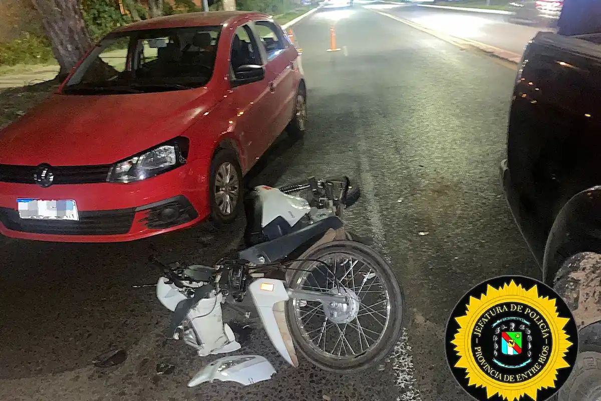 accidente moto en concordia - diario el enfoque