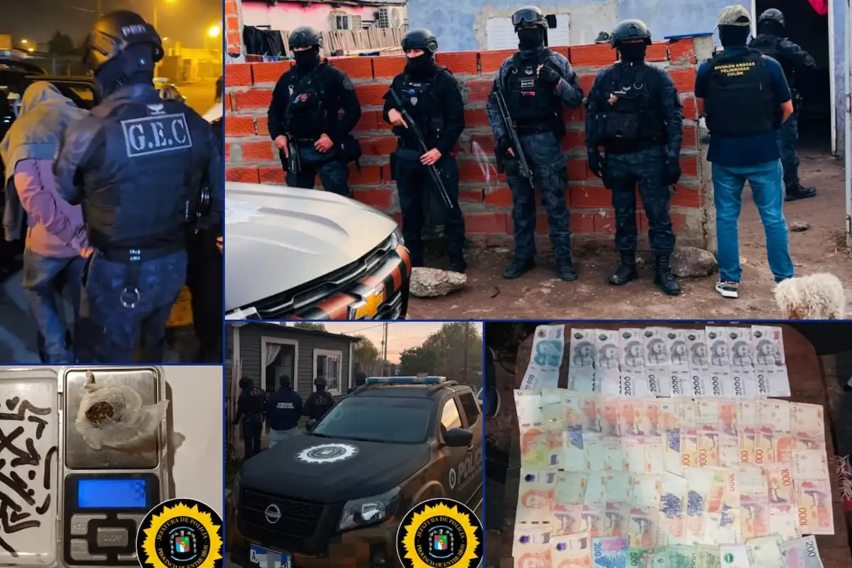 Cuatro detenidos en allanamientos por narcomenudeo en Concordia - Diario El Enfoque