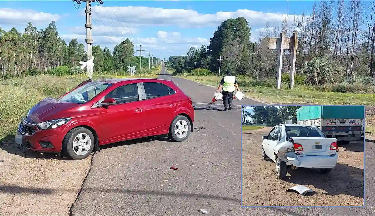 Choque entre dos autos en Ruta 22 - Concordia - Diario El Enfoque