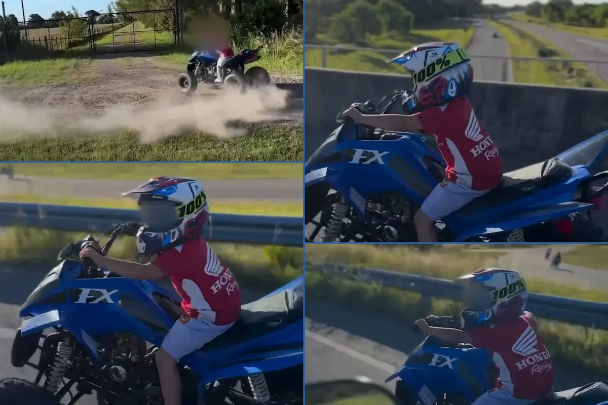 Gravísimo filmó a su hijo de 5 años manejando un cuatriciclo en la ruta y la ANSV pidió inhabilitarlo - Diario El Enfoque