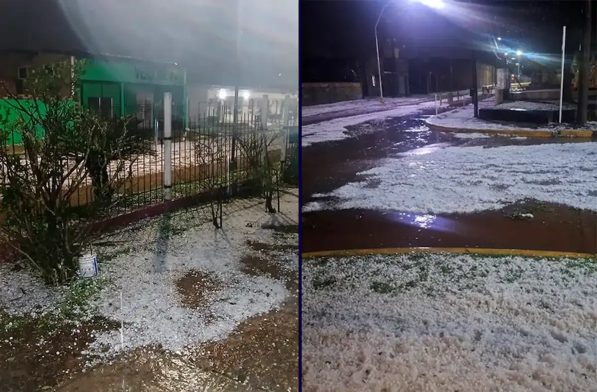 Granizo en General Campos -Diario El Enfoque Concordia