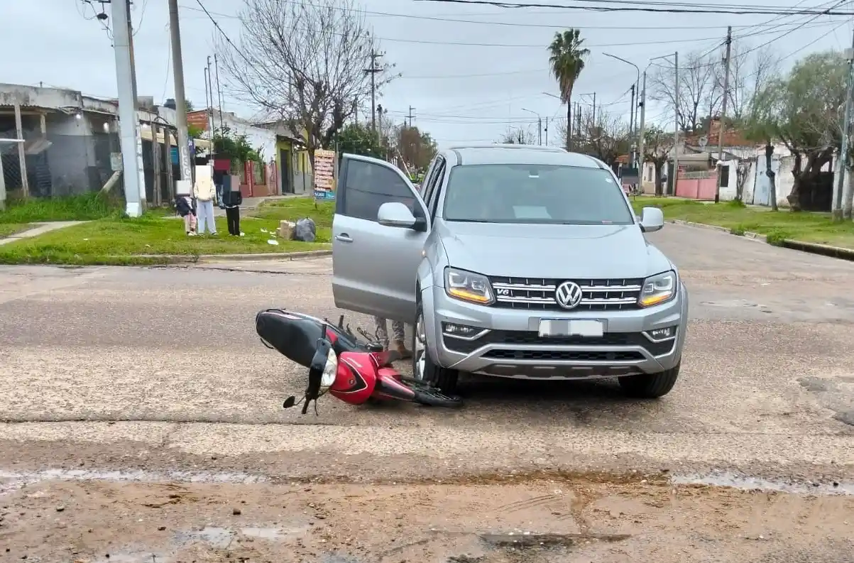 Un motociclista fue trasladado al Masvernat tras un choque en Concordia - Diario El Enfoque