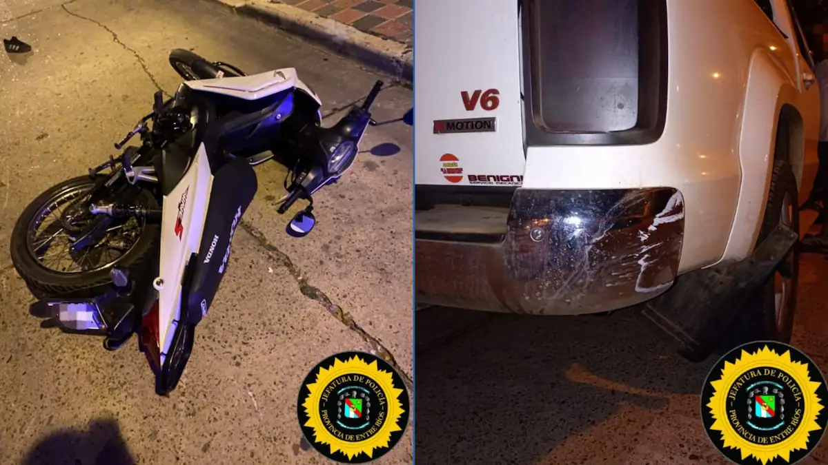 Motociclista herido tras choque en Coldaroli y Rivadavia - Diario El Enfoque Concordia