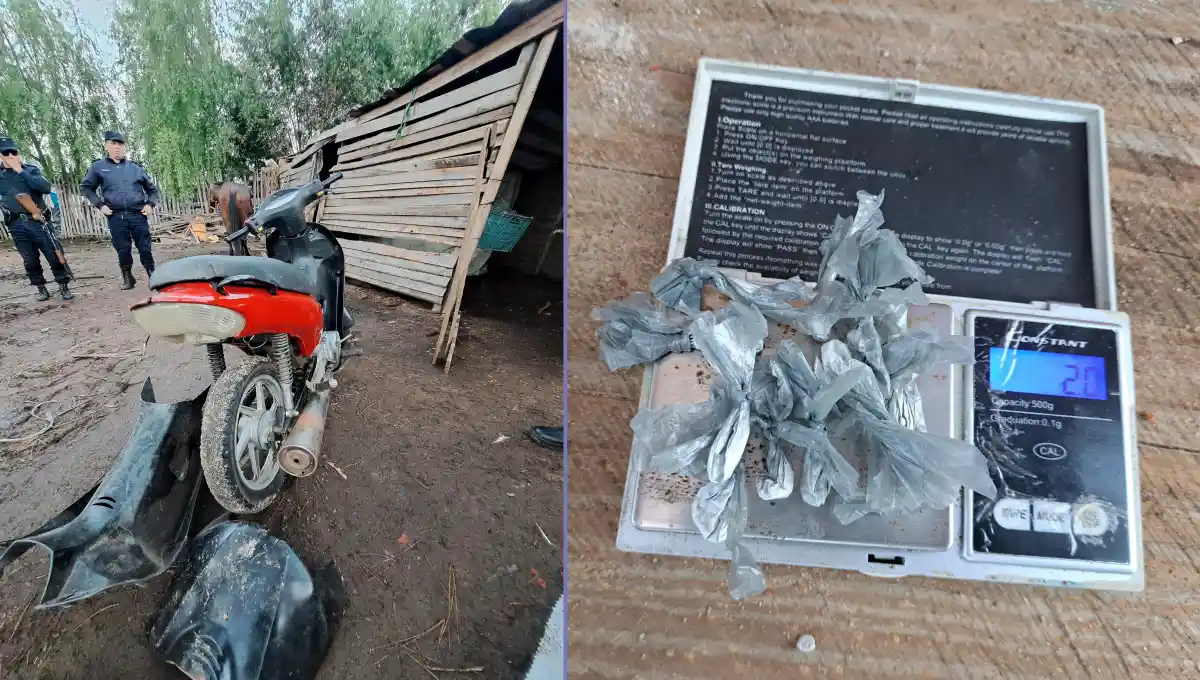 secuestro moto -cocaina