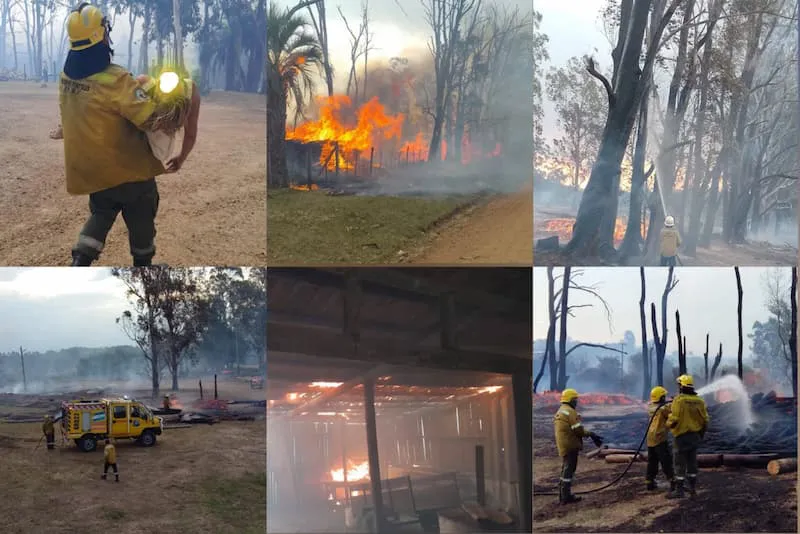 Incendio estancia grande