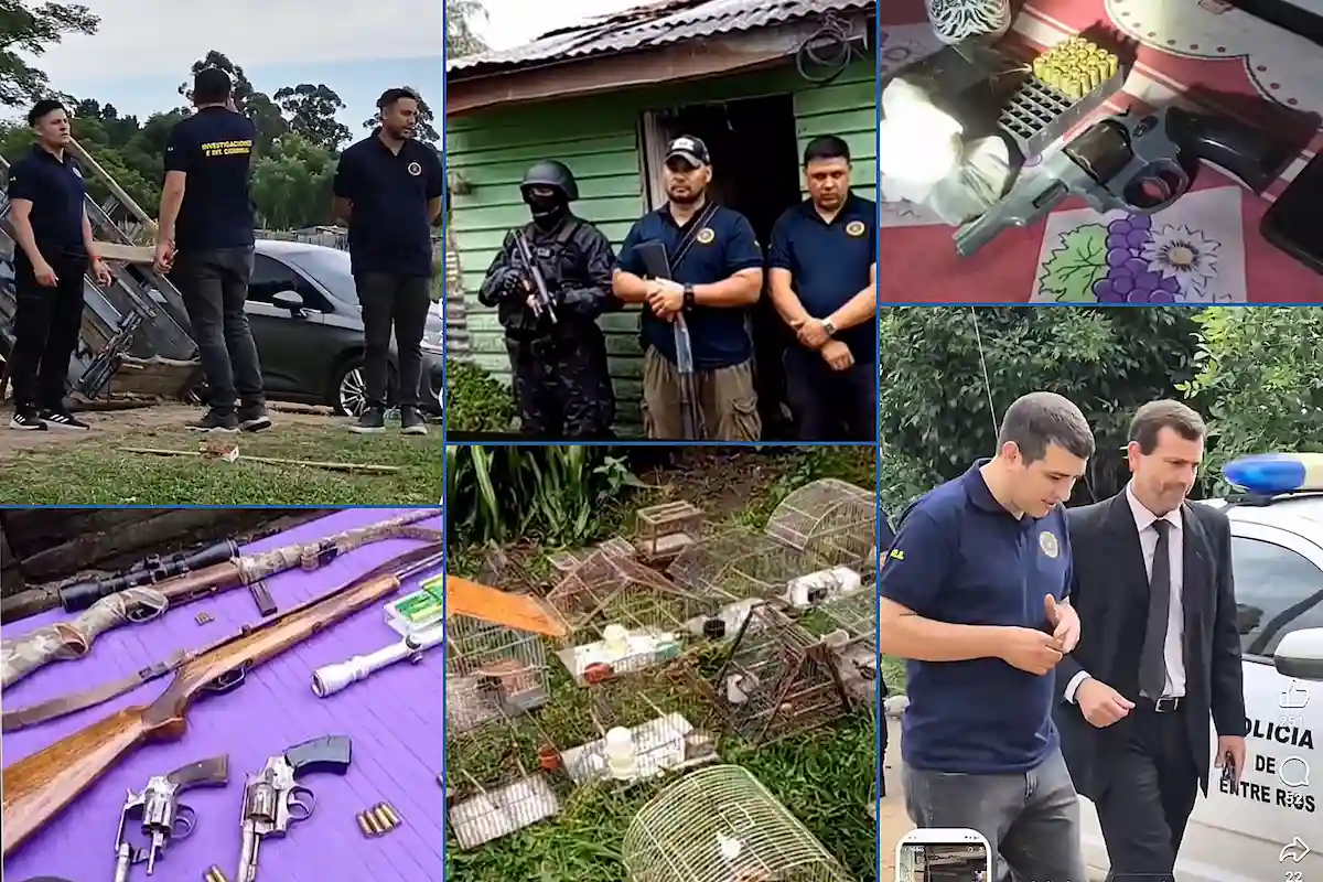 Megaoperativo en Concordia 54 allanamientos y 16 detenidos por venta ilegal de armas y drogas - Diario El Enfoque