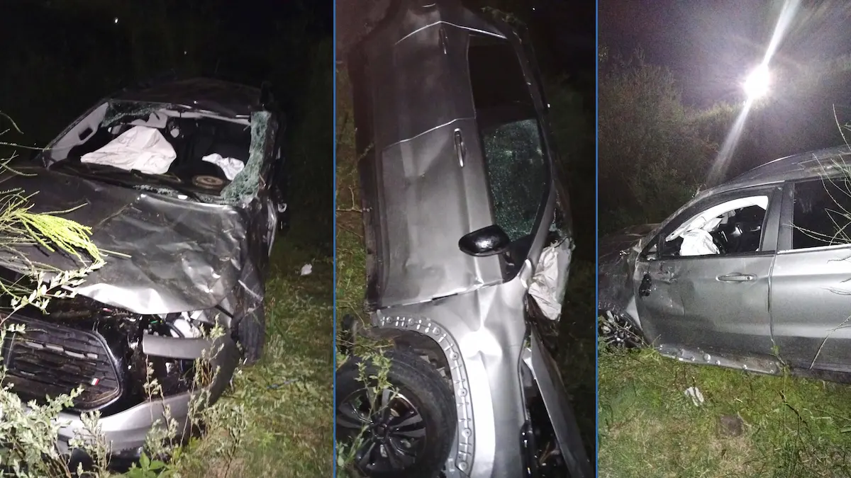 Despiste en puente Frondizi camioneta terminó debajo - Diario El Enfoque Concordia