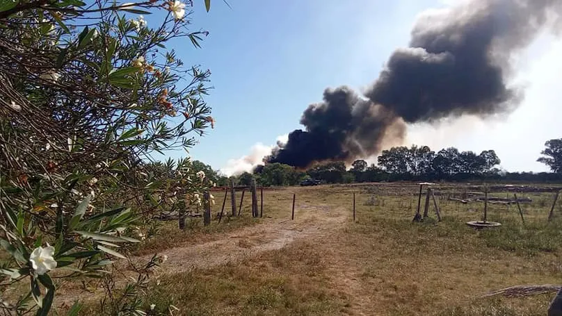 incendio en salto