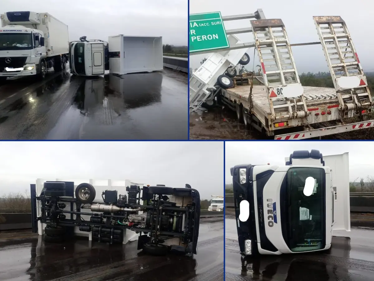vuelco en autovía 14 - diario el enfoque concordia