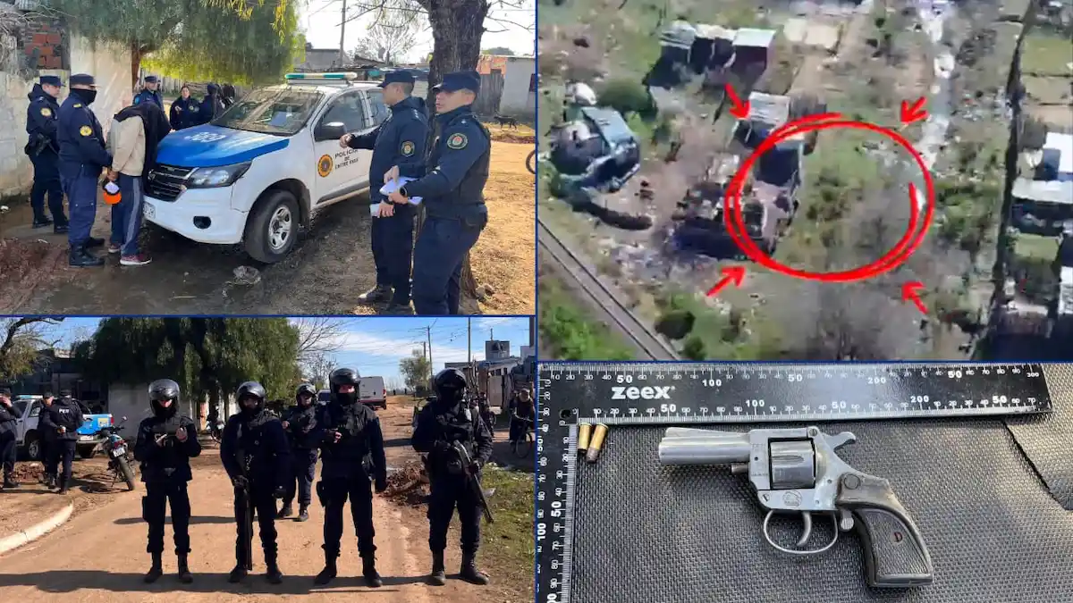Dron policial detectó a un hombre armado que intentó escapar y fue detenido - Diario El Enfoque Concordia