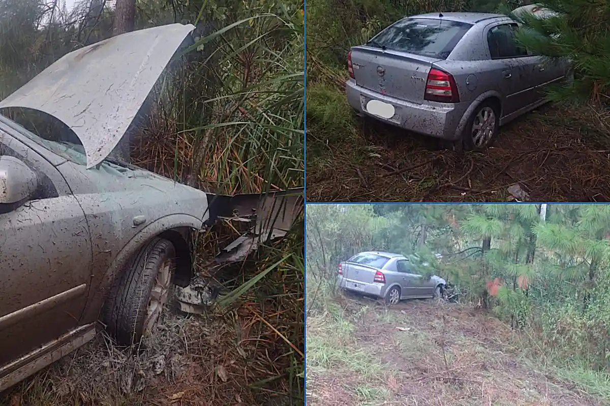 Estancia Grande -choque y despiste en la Ruta 14 en medio del mal tiempo - diario el enfoque concordia