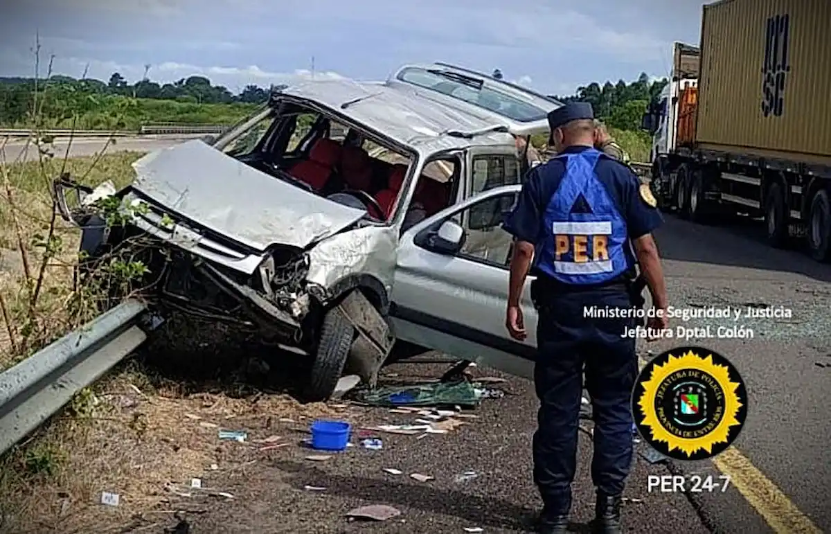 accidente ruta 14 en colon - diario el enfoque