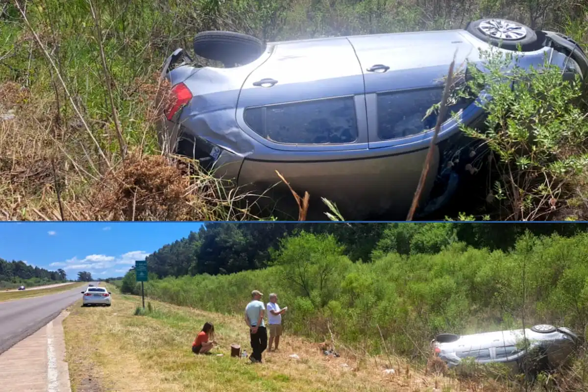 vuelco ruta 14 colonia ayui - concordia - diario el enfoque