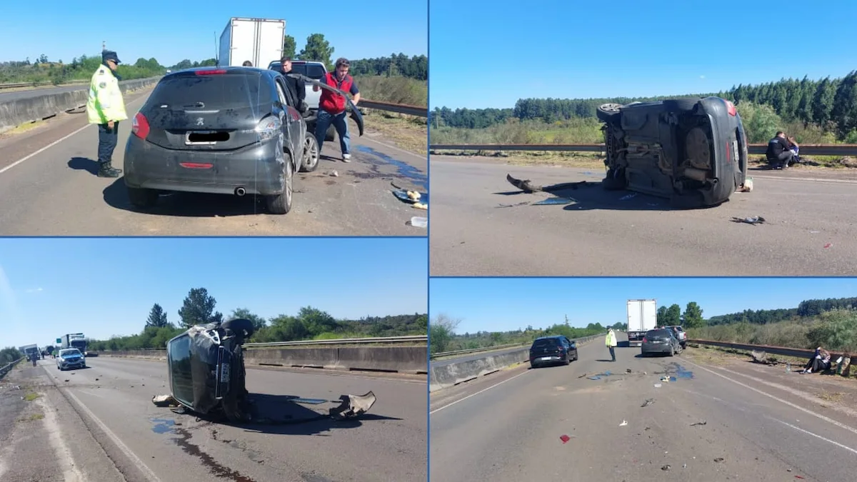 vuelco autovia 14 - concordia - diario el enfoque