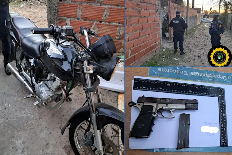 secuestro arma-moto