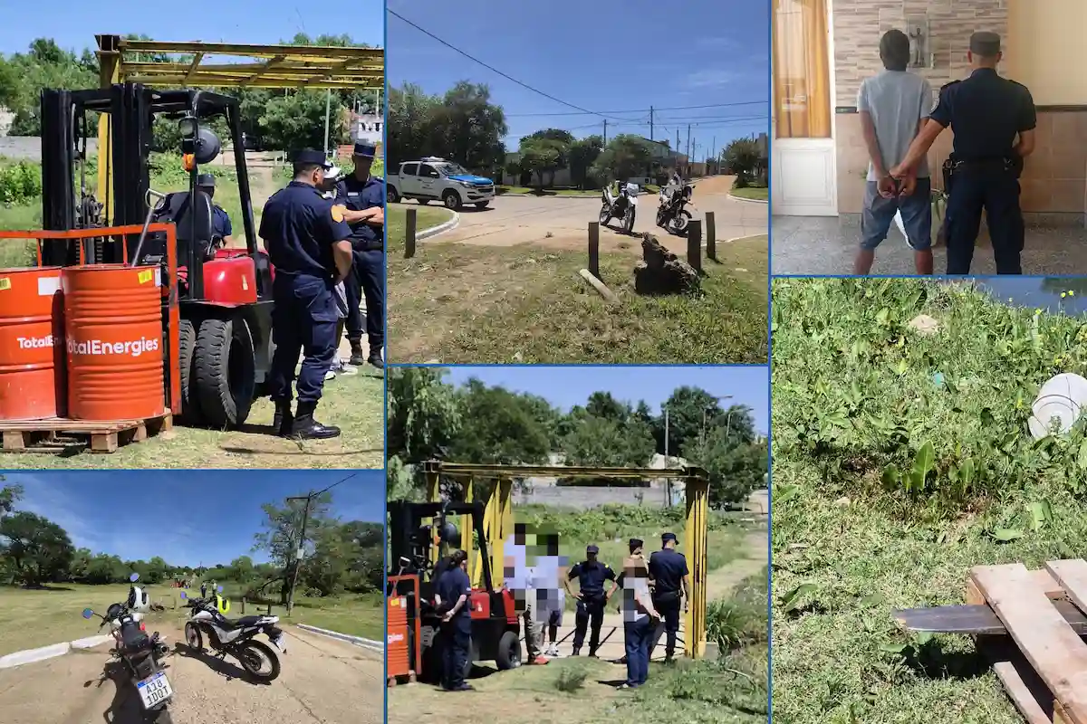 Detenido mientras intentaba arrojar fluidos y extraer arena del arroyo Manzores - Diario El Enfoque