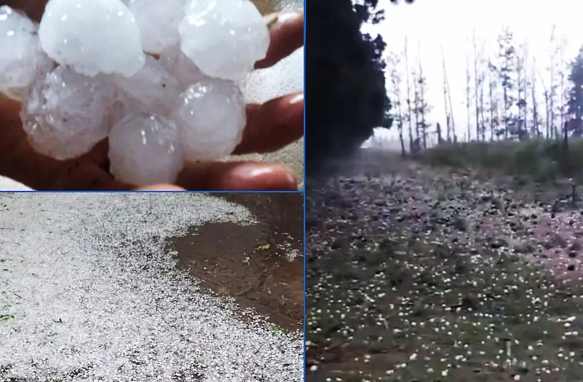 Temporal en el norte entrerriano, fuerte caída de granizo en La Criolla y Colonia Ayuí - Concordia - Diario El Enfoque
