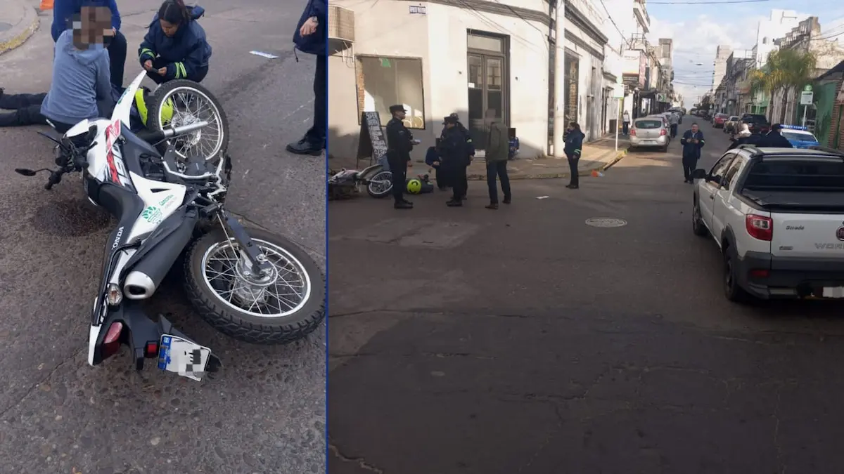 Motociclista hospitalizado tras un choque con una camioneta en Concordia - Diario El Enfoque