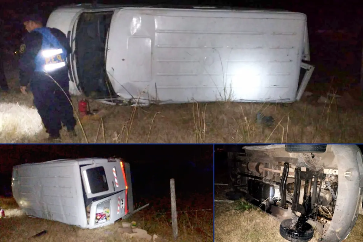 Vuelco en Ruta 18 hospitalizaron al conductor de una Sprinter - Diario El Enfoque Concordia
