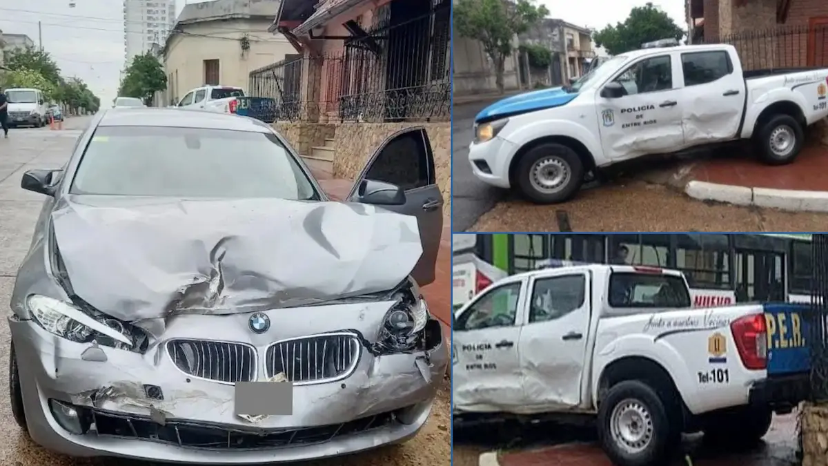 Choque en el centro de Concordia asistieron a una mujer embarazada y a dos policías - Diario El Enfoque